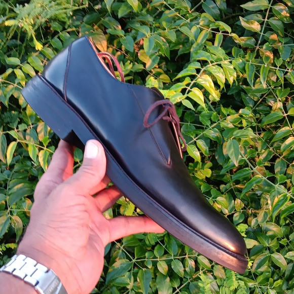 ADAM DERRICK TO BOOT NY MEN'S SHARP BLACK LUXURY LEATHER OXFORD - Picture 3 of 17